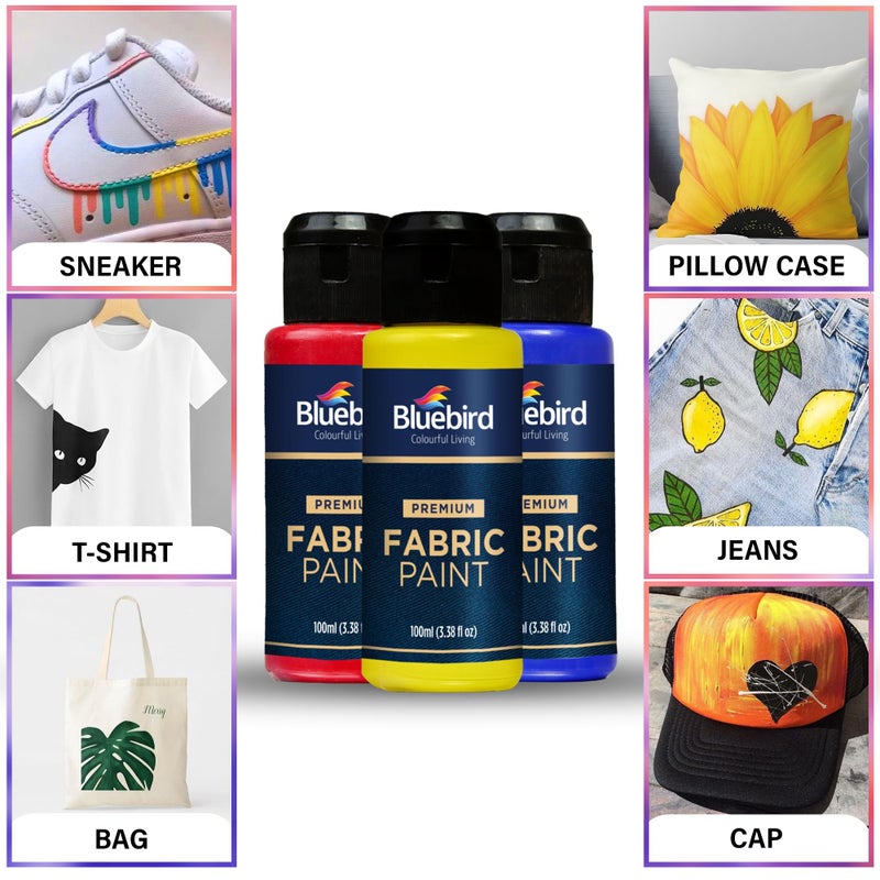 BLUEBIRD Fabric Paint, Bronze, 3.4 Fl Oz, Permanent Fabric Paints for Clothes, Furniture Upholstery - Image 2